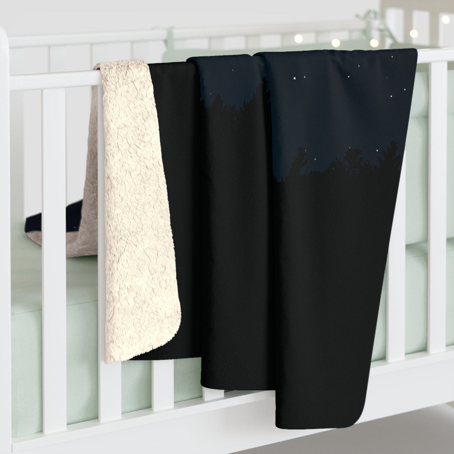 Luxury Sherpa Fleece Blanket | Shooting Stars & Midnight Dreams