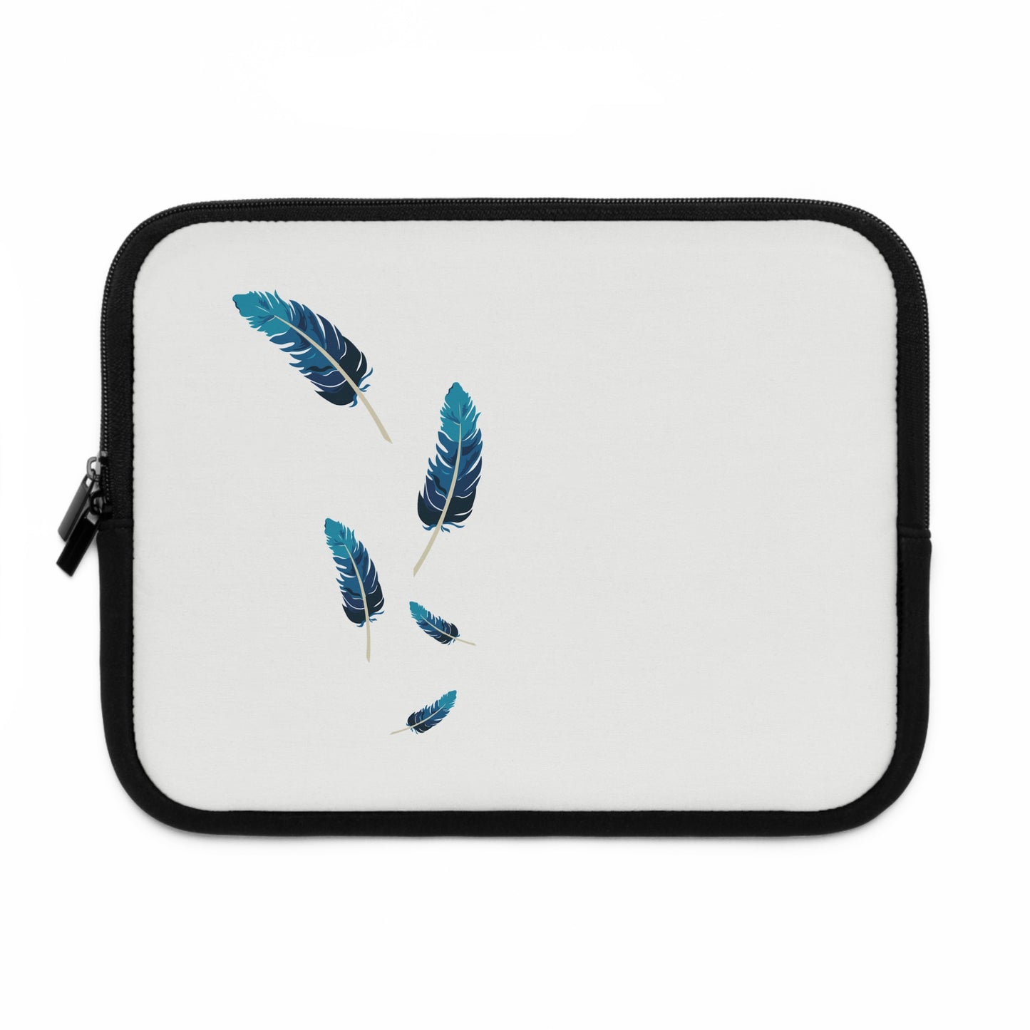 Falling Feather Mood | Artistic Feather Design Laptop Sleeve with Soft Aesthetic