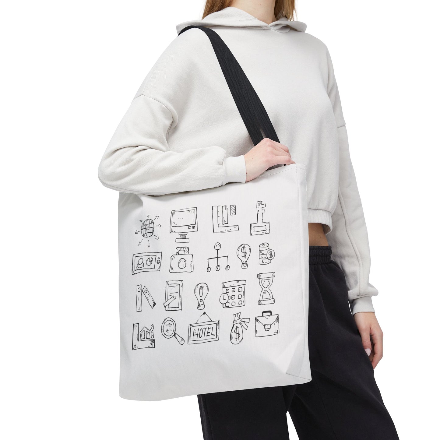 Finance Flow Tote Bag | Modern Financial & Banking Icon Tote