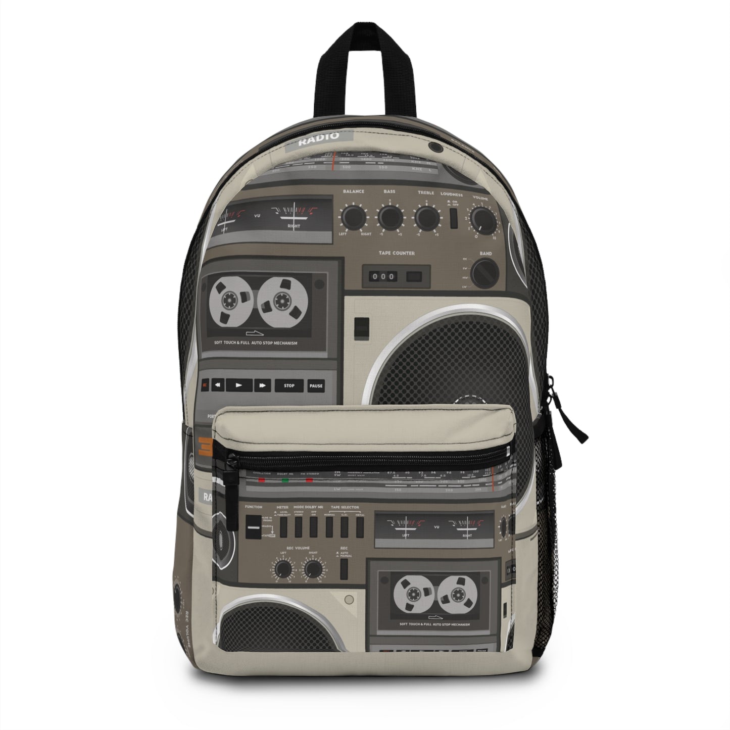 Retro Cassette Vibes | Artistic Cassette Tape Backpack with Nostalgic Style