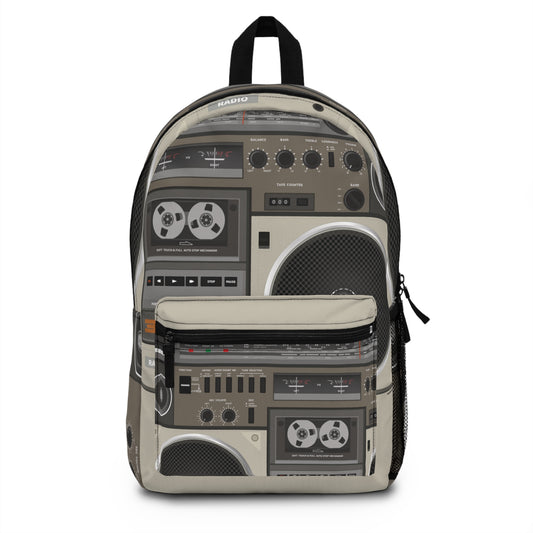 Retro Cassette Vibes | Artistic Cassette Tape Backpack with Nostalgic Style