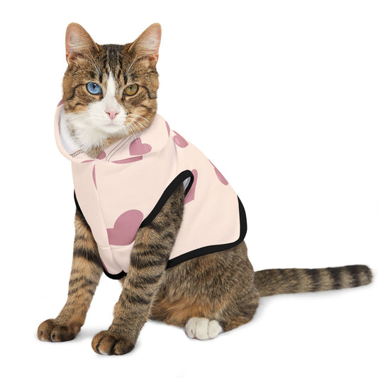 Sweet Heart Vibes | Romantic Heart Pattern Pet Hoodie for Dogs and Cats