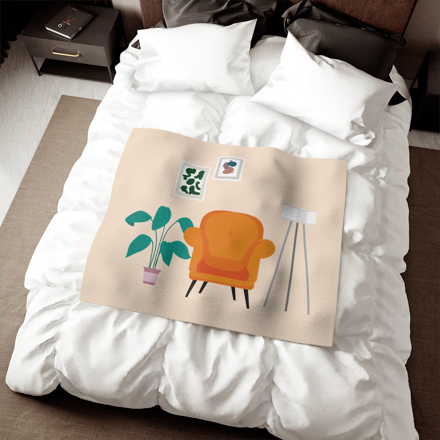 The Tidy Nest | Blanket Hoodie with Clean Living Room Print | Cozy – Neat – Stylish