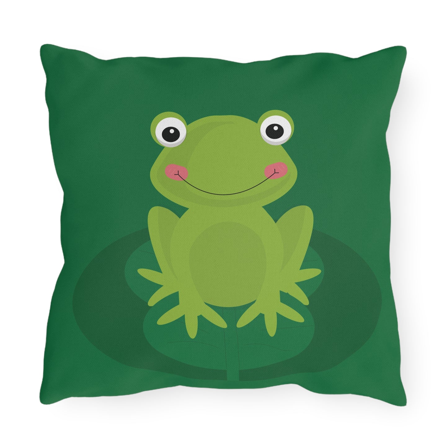 Green Frog Outdoor Pillow | Playful, Cute & Full of Personality