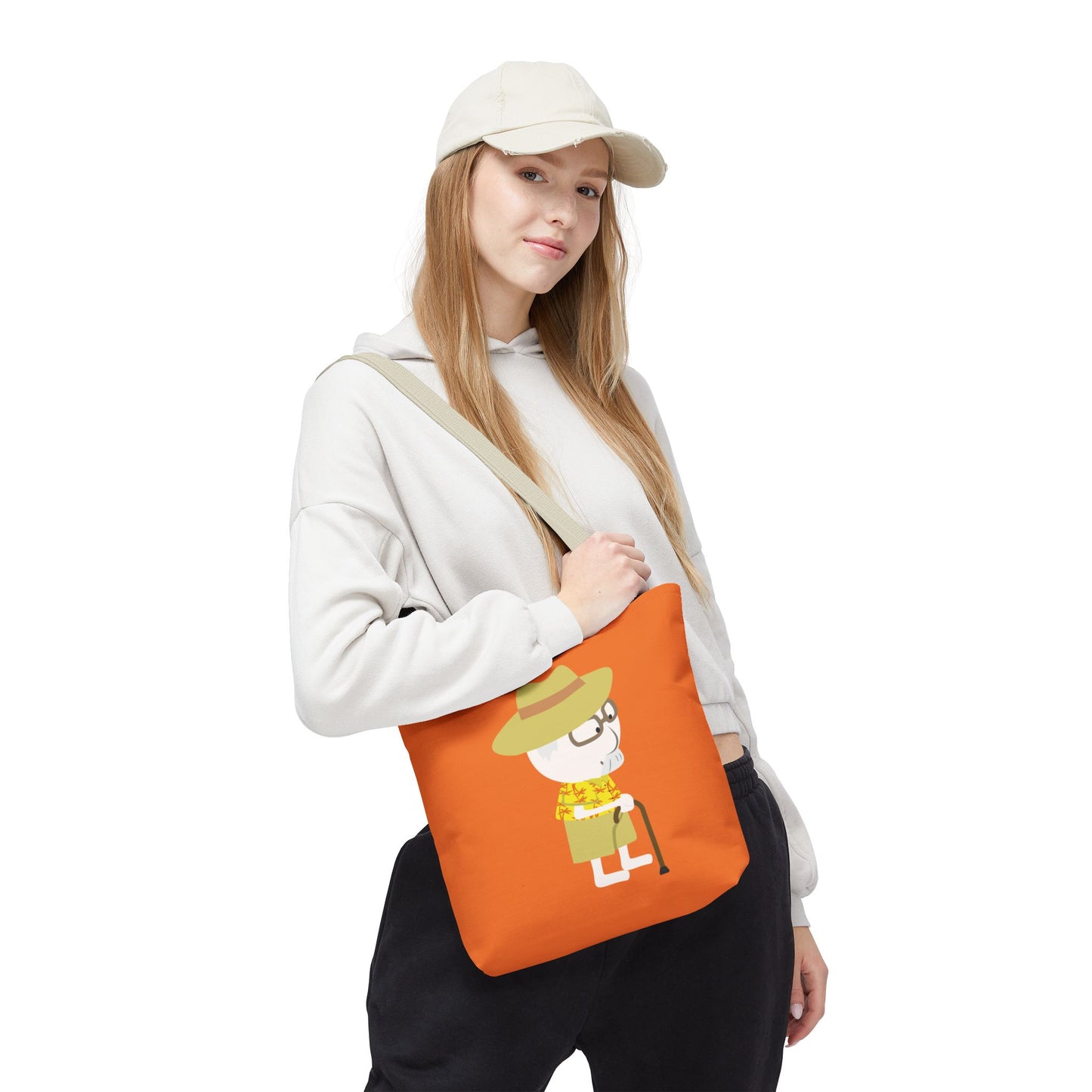 Minimalist Tote Bag | Grandpa with Cane | Artful & Whimsical