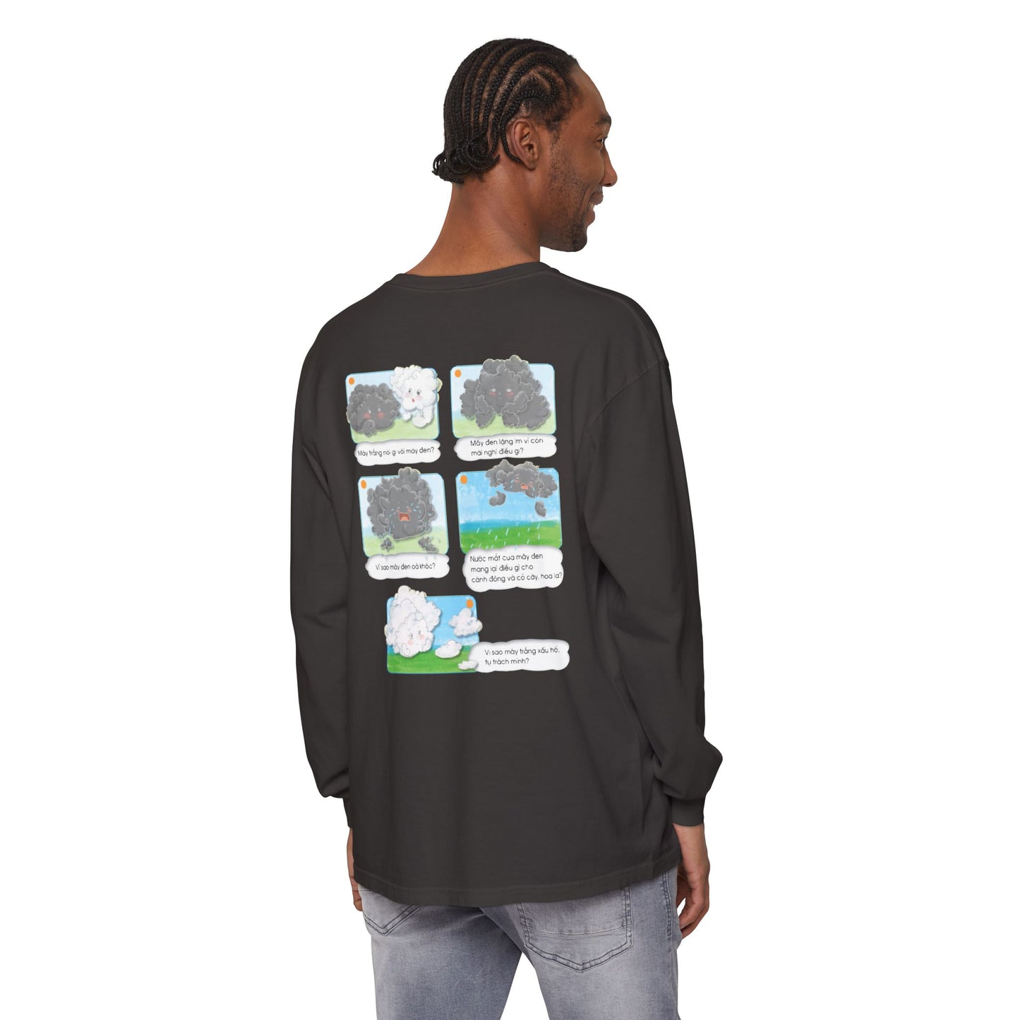 Premium Unisex Garment-Dyed Long Sleeve Tee | A Story of Kind Neighbors