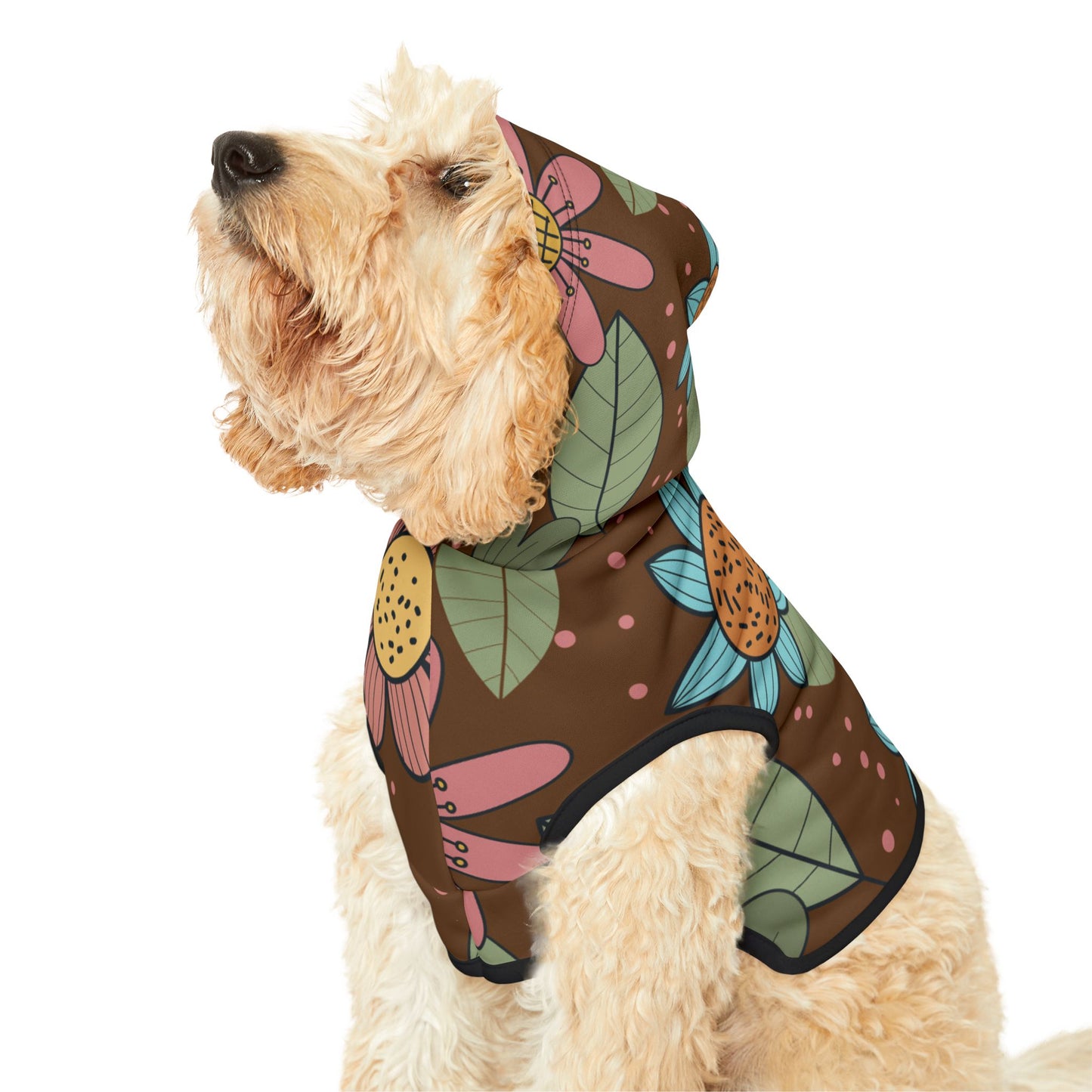 “Seamless Floral Elegance” Pet Hoodie | Classic Charm, Modern Fit
