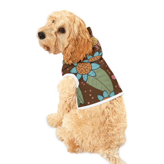 “Seamless Floral Elegance” Pet Hoodie | Classic Charm, Modern Fit
