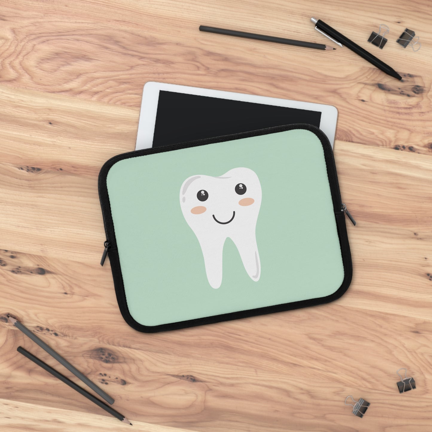 Cute Cartoon Tooth | Fun Laptop Sleeve for Creative Minds & Positive Smiles