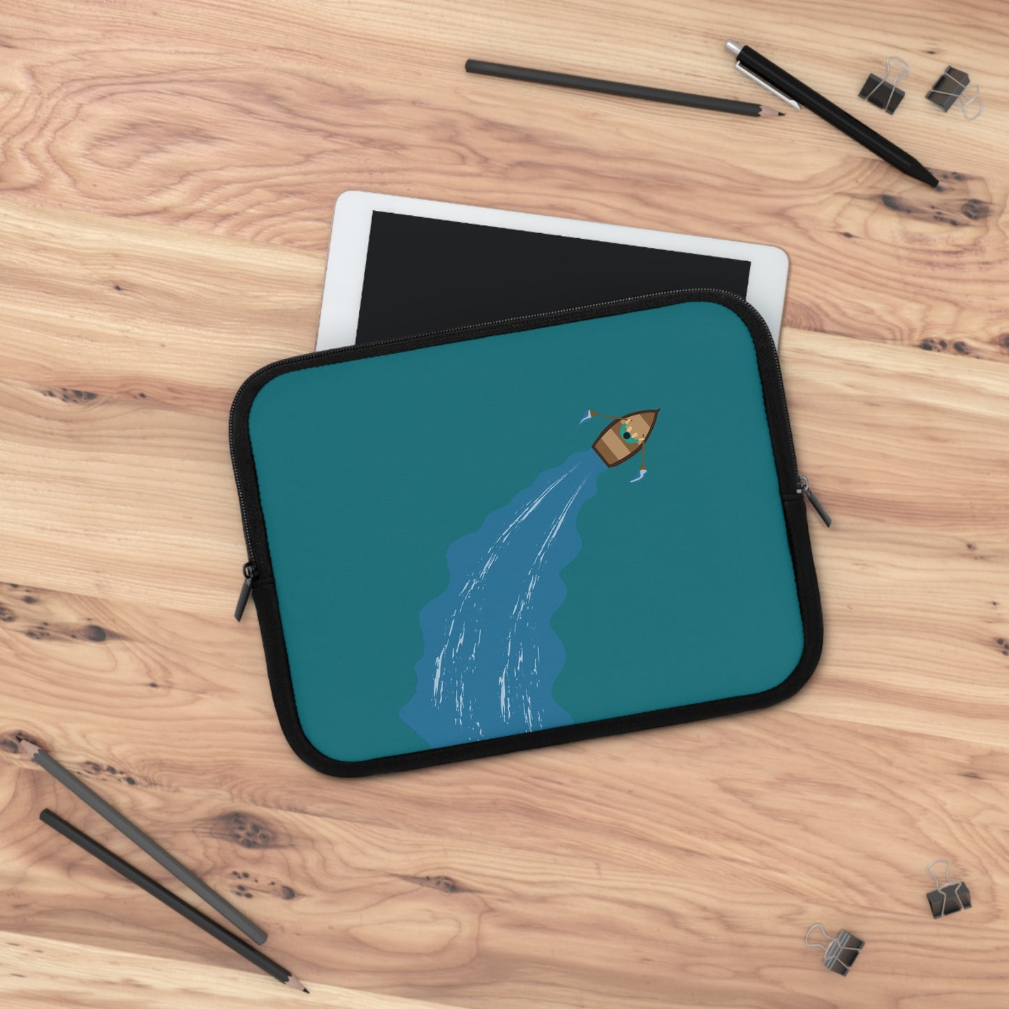 Lake Paddle Escape | Travel-Inspired Kayaking Laptop Sleeve