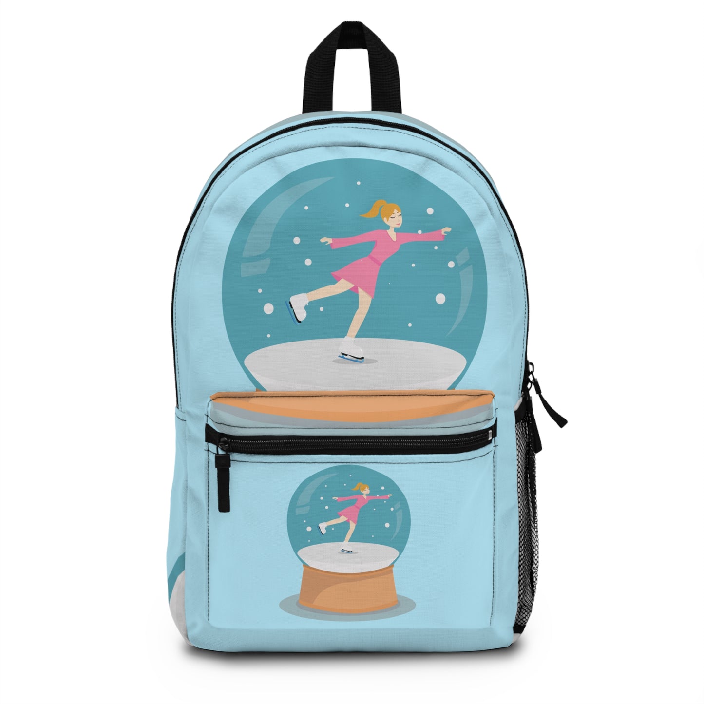 Snow Globe Dream | Romantic Ice Skating Girl Backpack with Winter Aesthetic