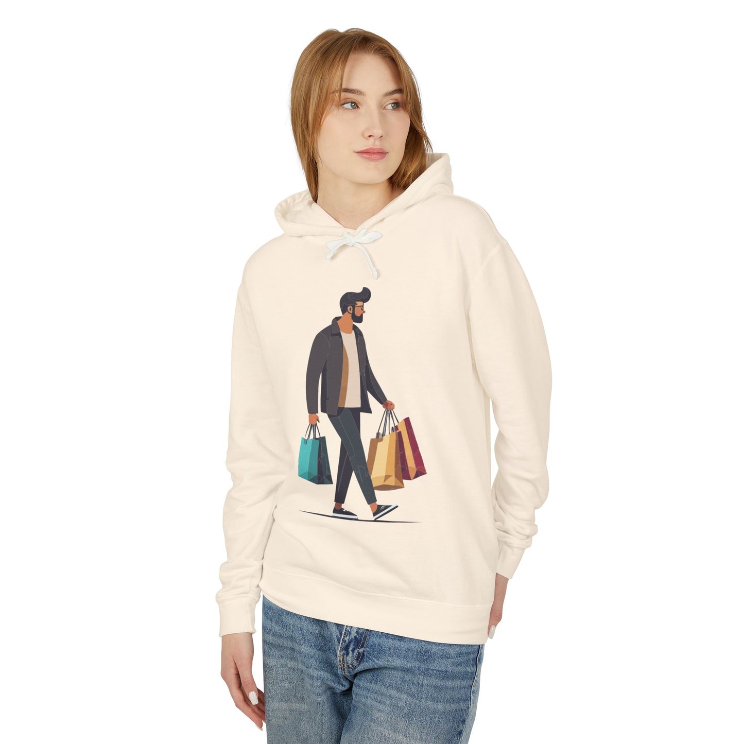 “Shopping Mood” Hoodie | Minimal, Fun & Urban