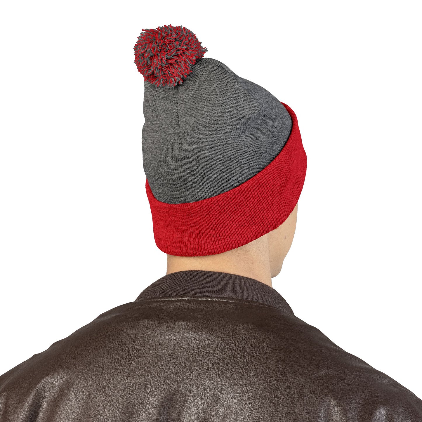 Freedom Bike | Artistic Embroidered Pom-Pom Knit Cap