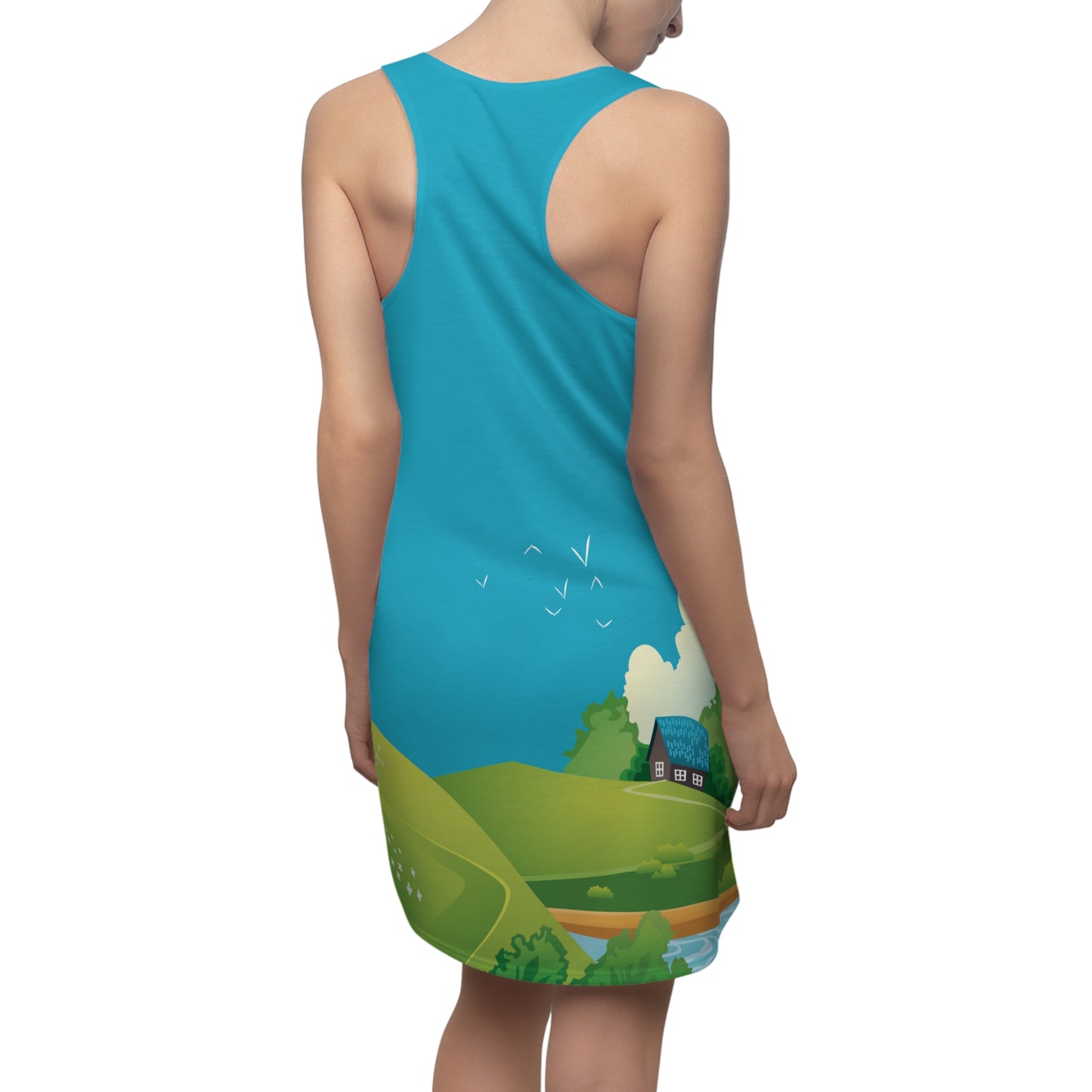Racerback Dress | Tranquil Green Scenery by the Lake | Fun & Inspiring Fashion