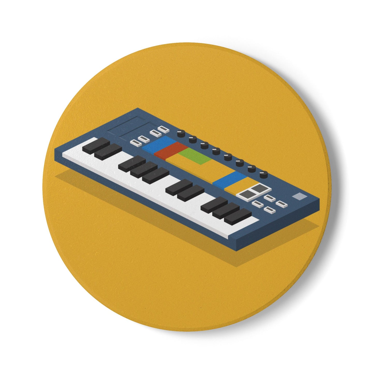 “Mix Your Mood” Ceramic Coaster | DJ-Inspired Table Style