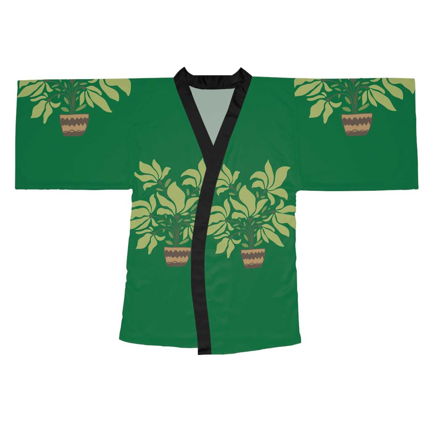 Unisex Long-Sleeve Kimono | Green Serenity