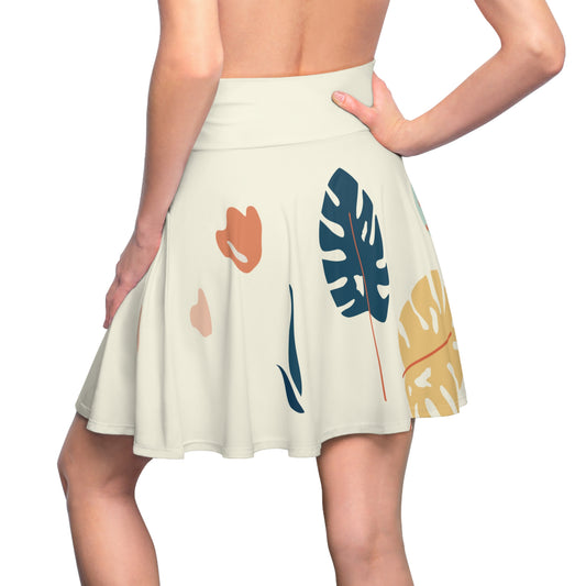 Cartoon Floral Dance | Fun Women's Skater Skirt For Bright Days