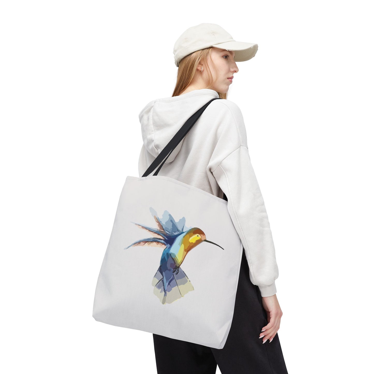 Hummingbird Art Flight | Artistic Hummingbird Tote Bag
