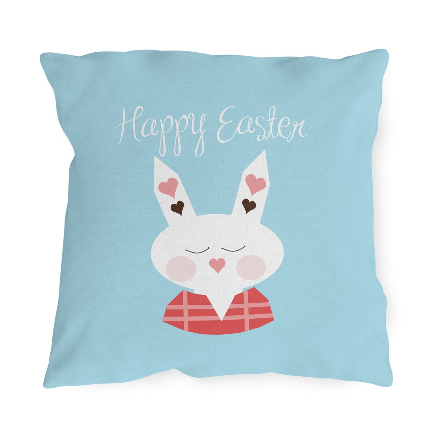 Easter Bunny Surprise | Cute Bunny in Easter Egg Outdoor Decorative Pillow