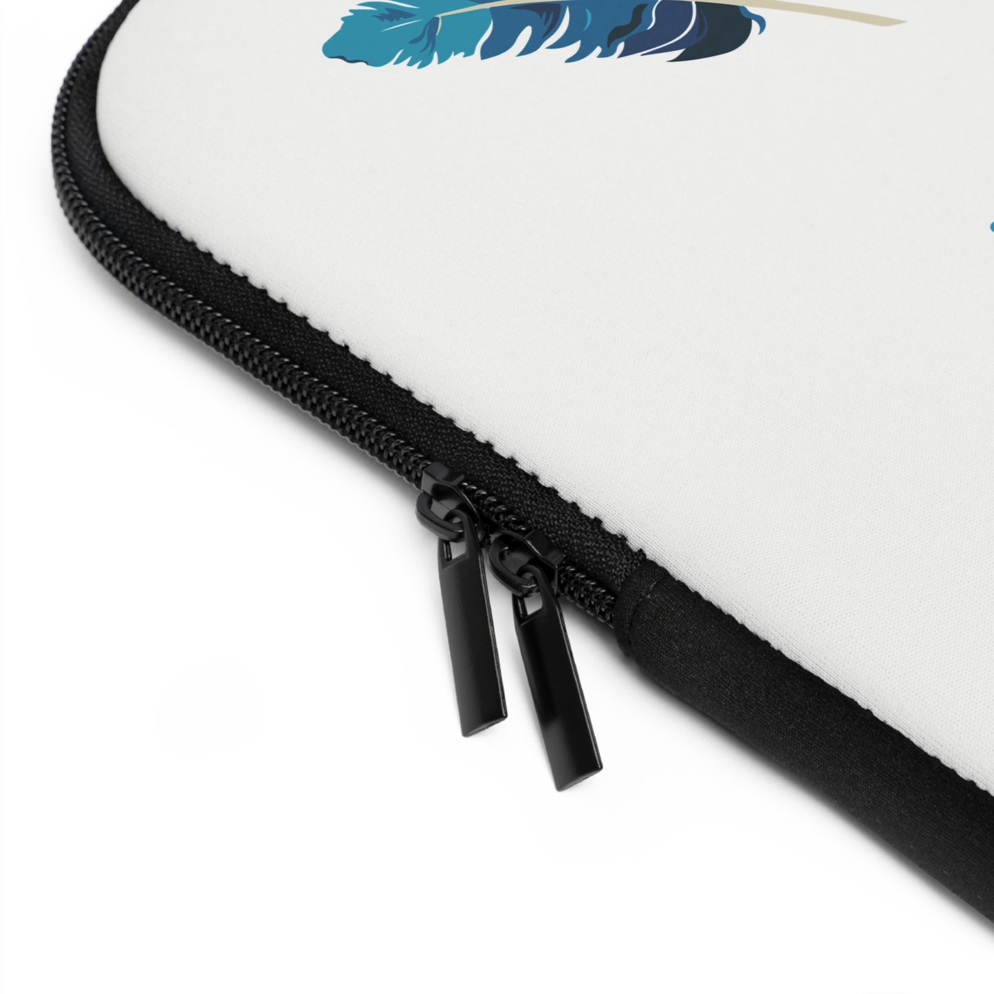 Falling Feather Mood | Artistic Feather Design Laptop Sleeve with Soft Aesthetic