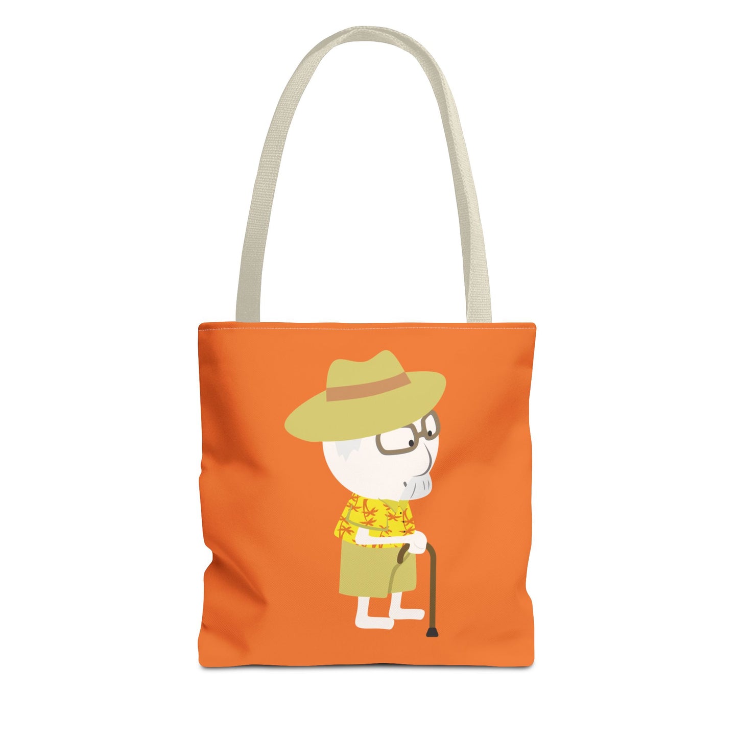 Minimalist Tote Bag | Grandpa with Cane | Artful & Whimsical