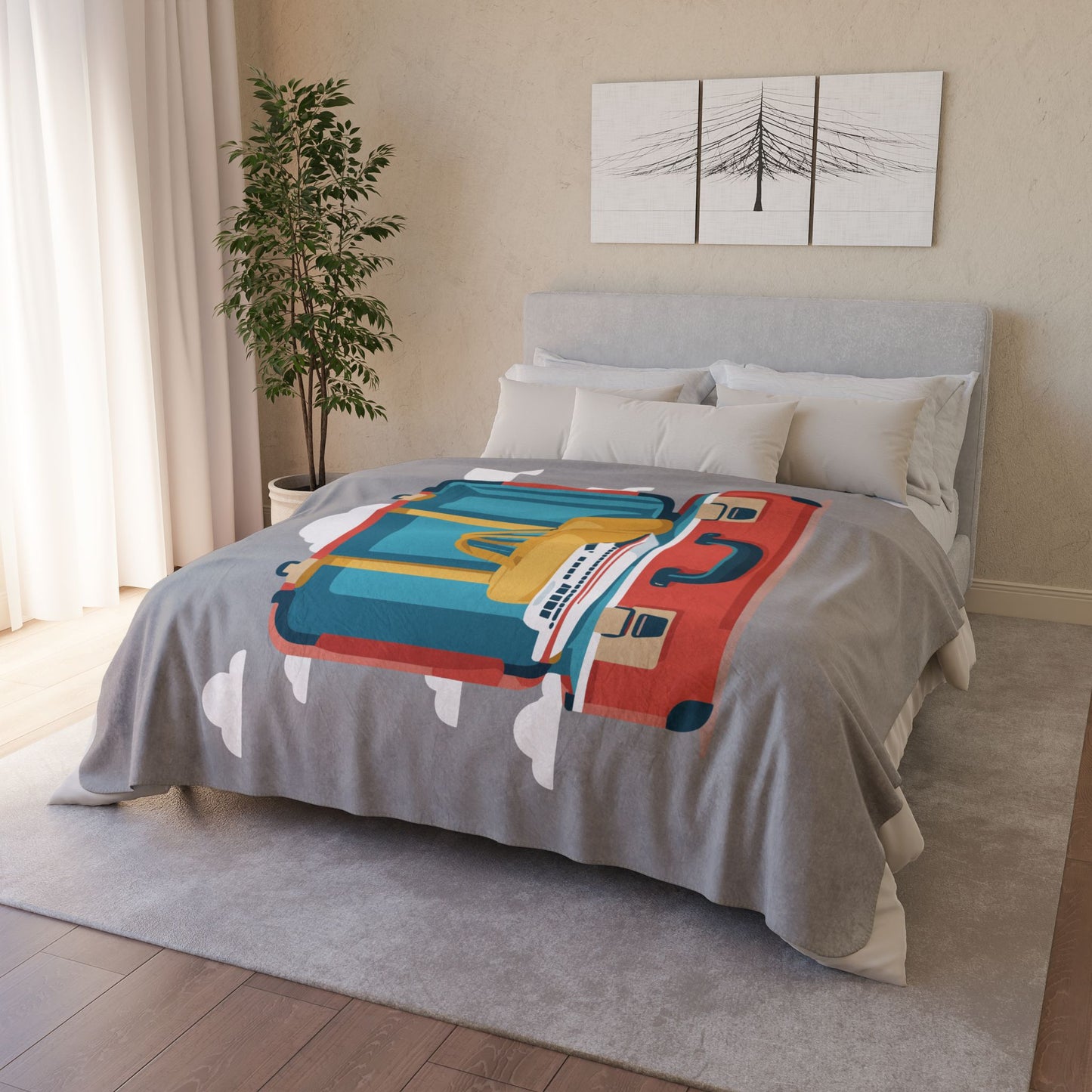 Fleece Sherpa Blanket | The Travel Suitcase