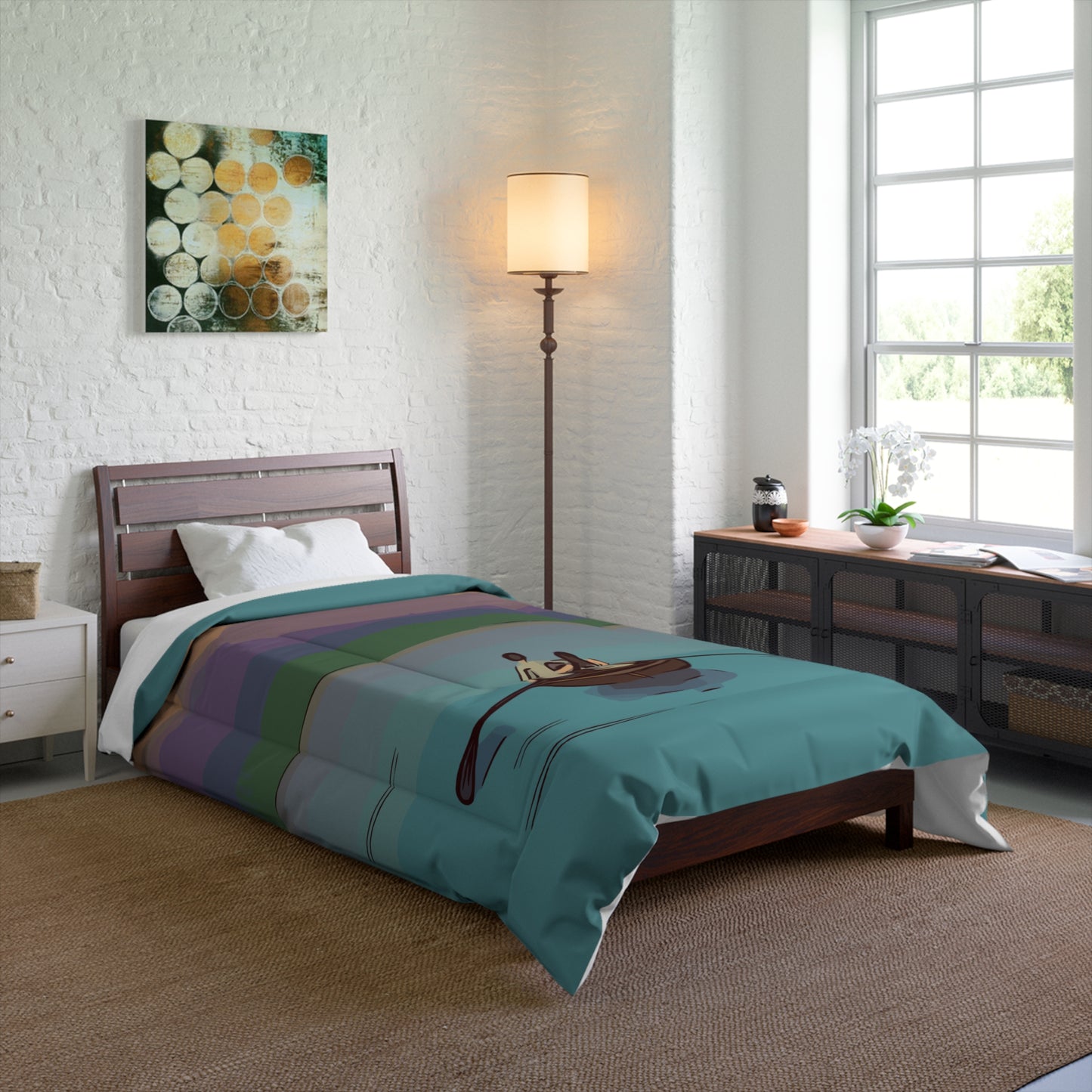 Love on the Lake | Romantic Rowing Duo | Dreamy Comforter for Peaceful Nights