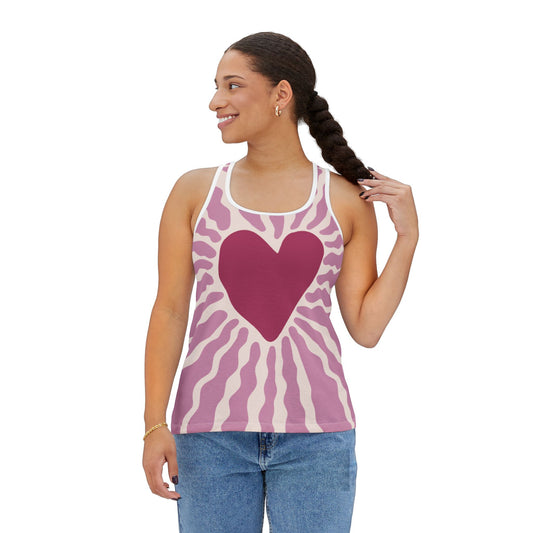 “Floral Heart” Women’s Tank Top | Soft, Sweet, Stylish