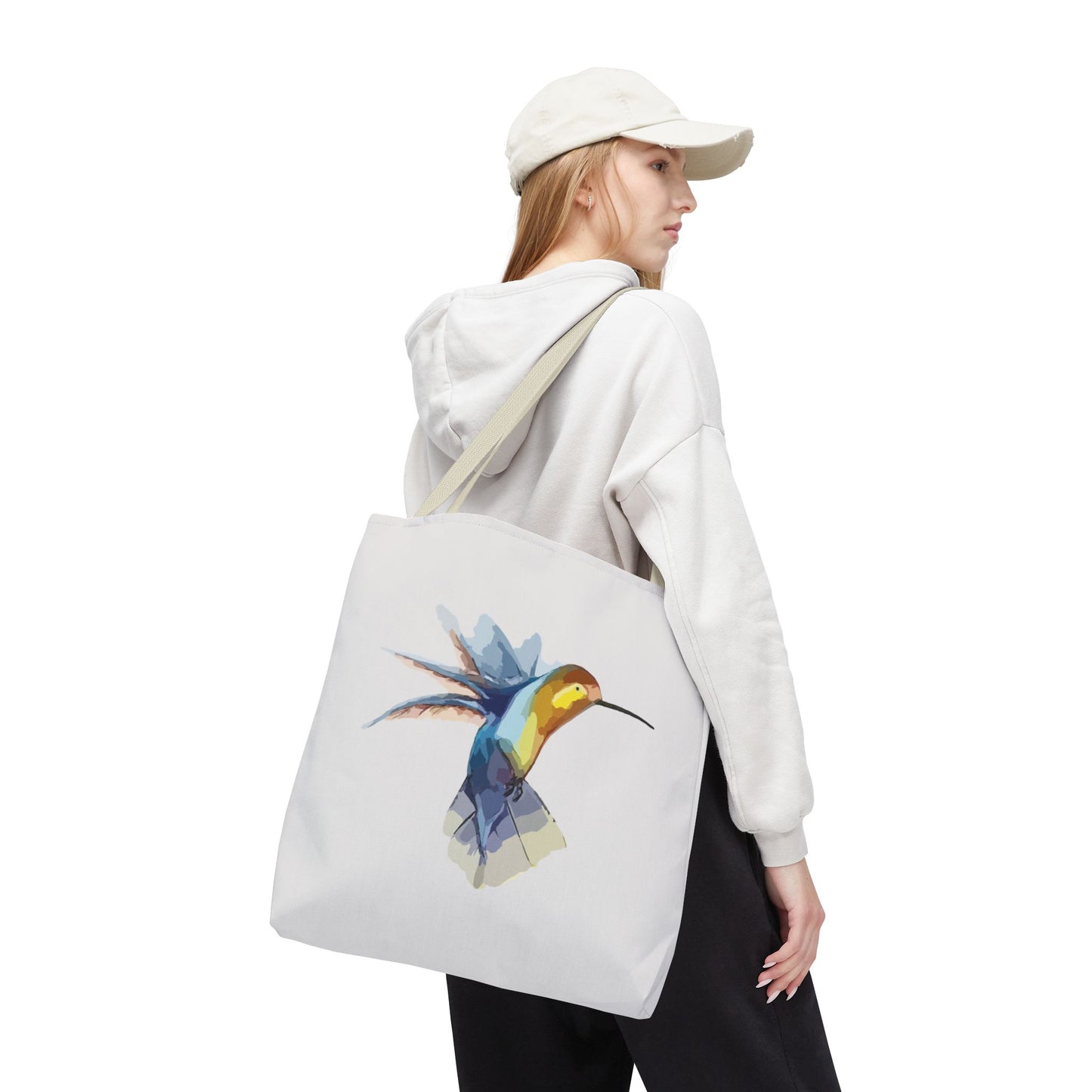 Hummingbird Art Flight | Artistic Hummingbird Tote Bag