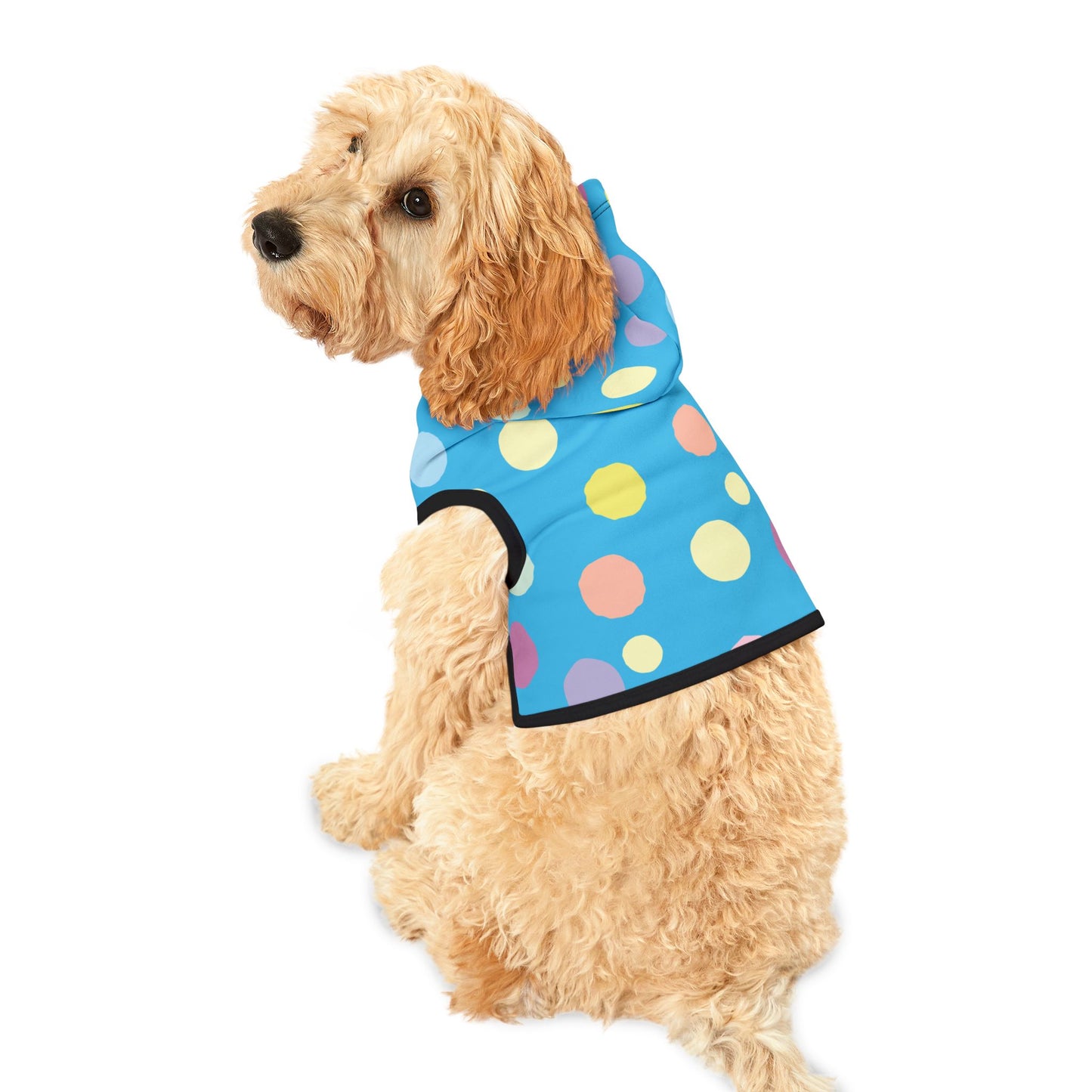 Pet Hoodie | Cool Blue Geometry | Stylish Wear for Trendy Pets
