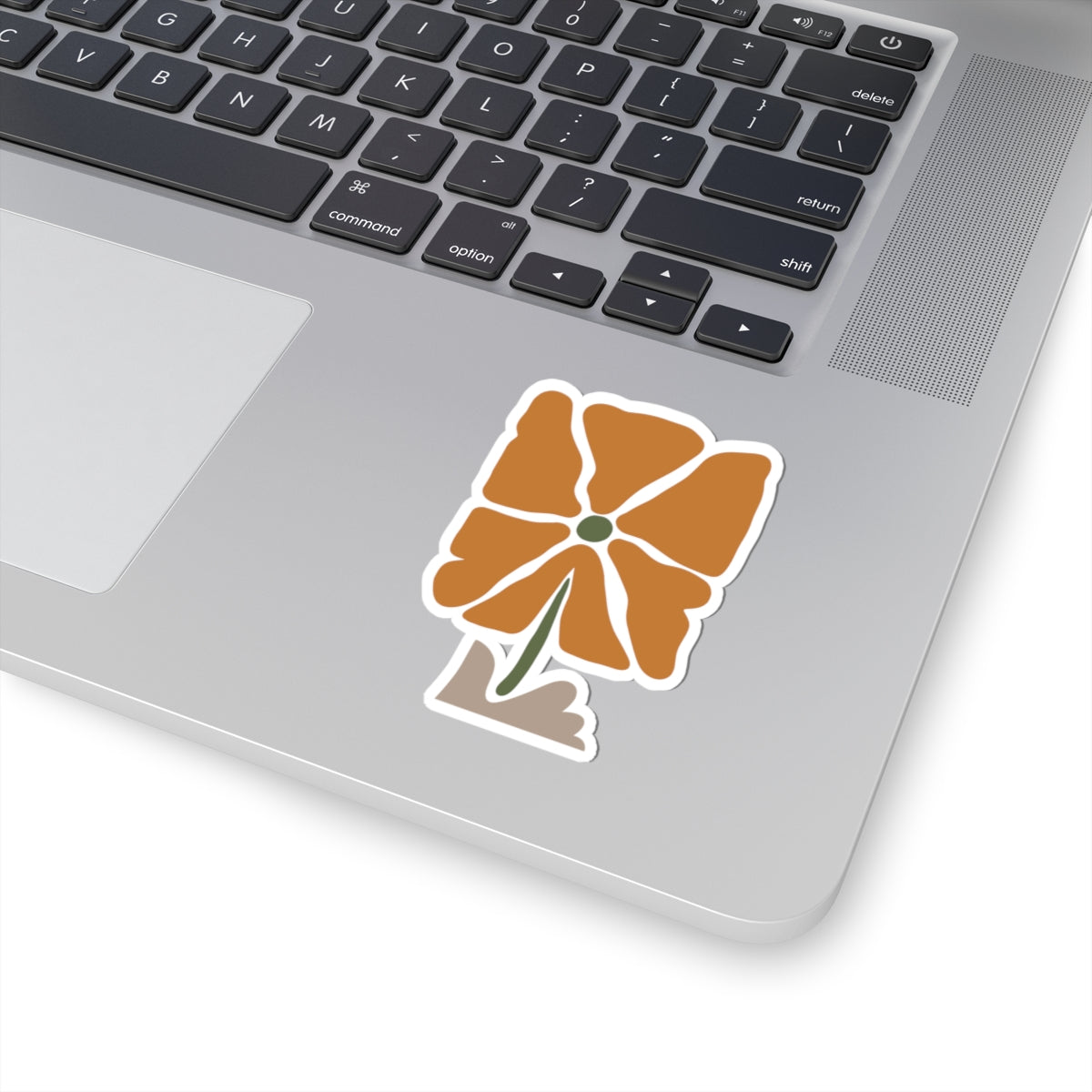 Silent Bloom | Minimalist Kiss-Cut Sticker