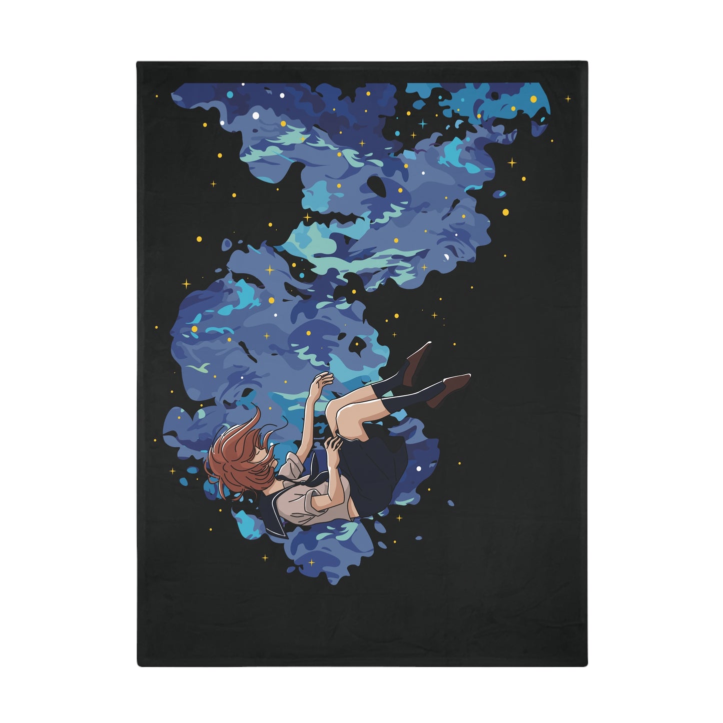 Art Plush Fleece Blanket | The Girl and the Waterfall Moment