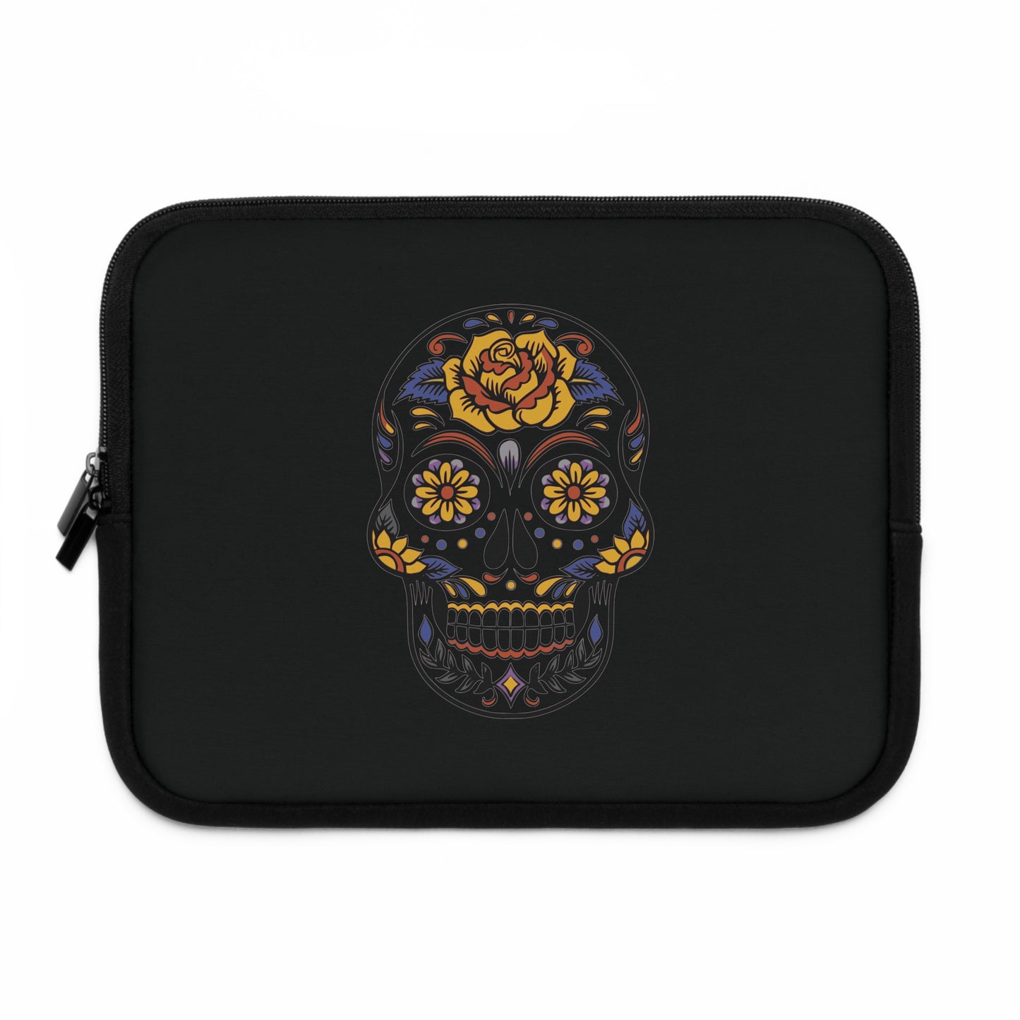 Bloom in Darkness | Artistic Skull & Flower Laptop Sleeve