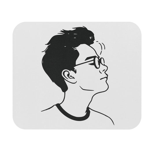 Minimalist Mouse Pad | Portrait of a Young Man