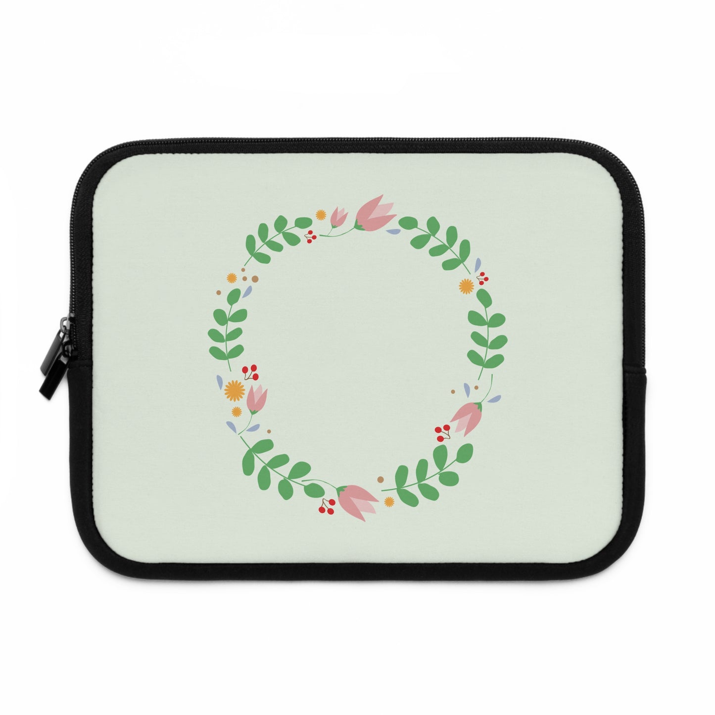 Floral Frame Delight | Elegant Decorative Flower Laptop Sleeve