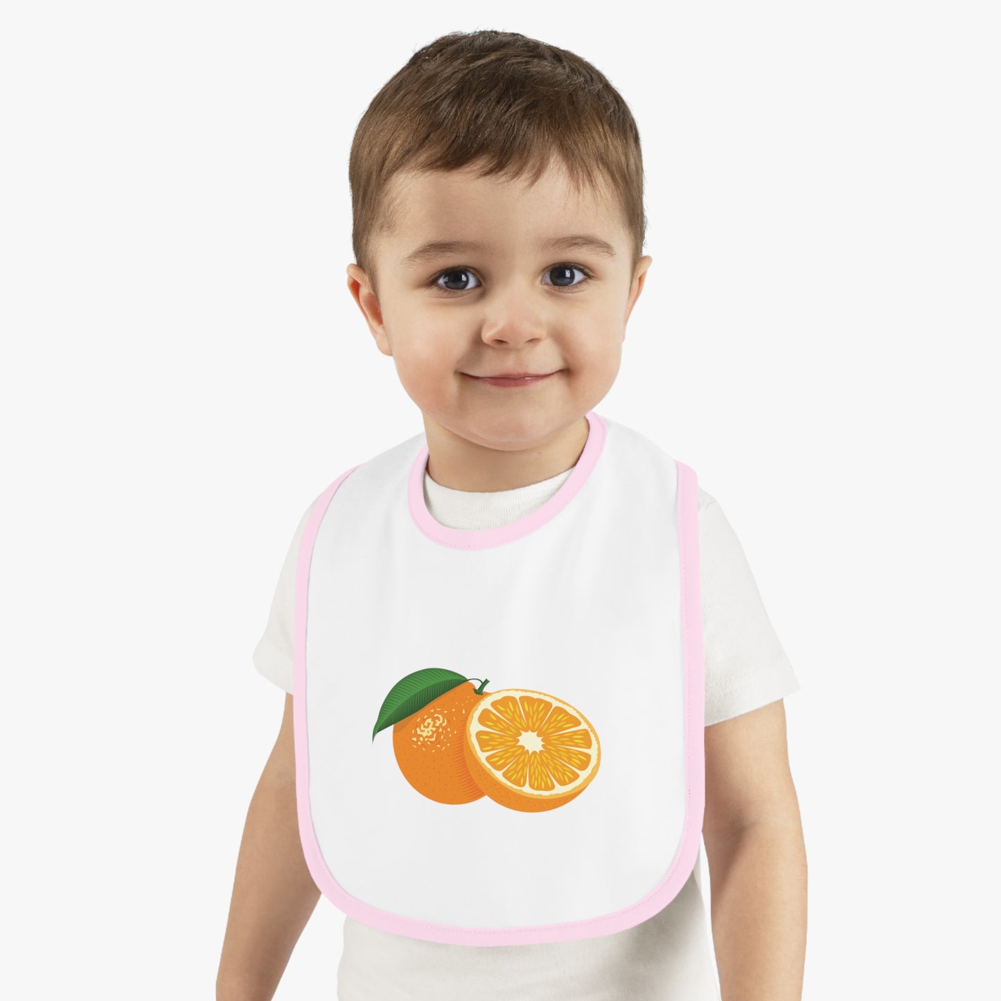 “Half Orange” Baby Bib | Freshness in Every Bite