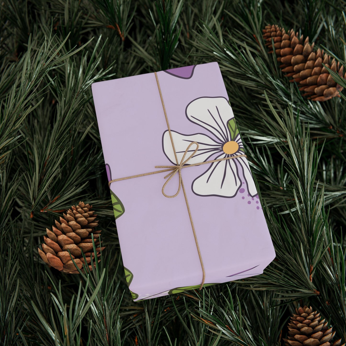 Purple Blossom Elegance | Premium Floral Wrapping Paper