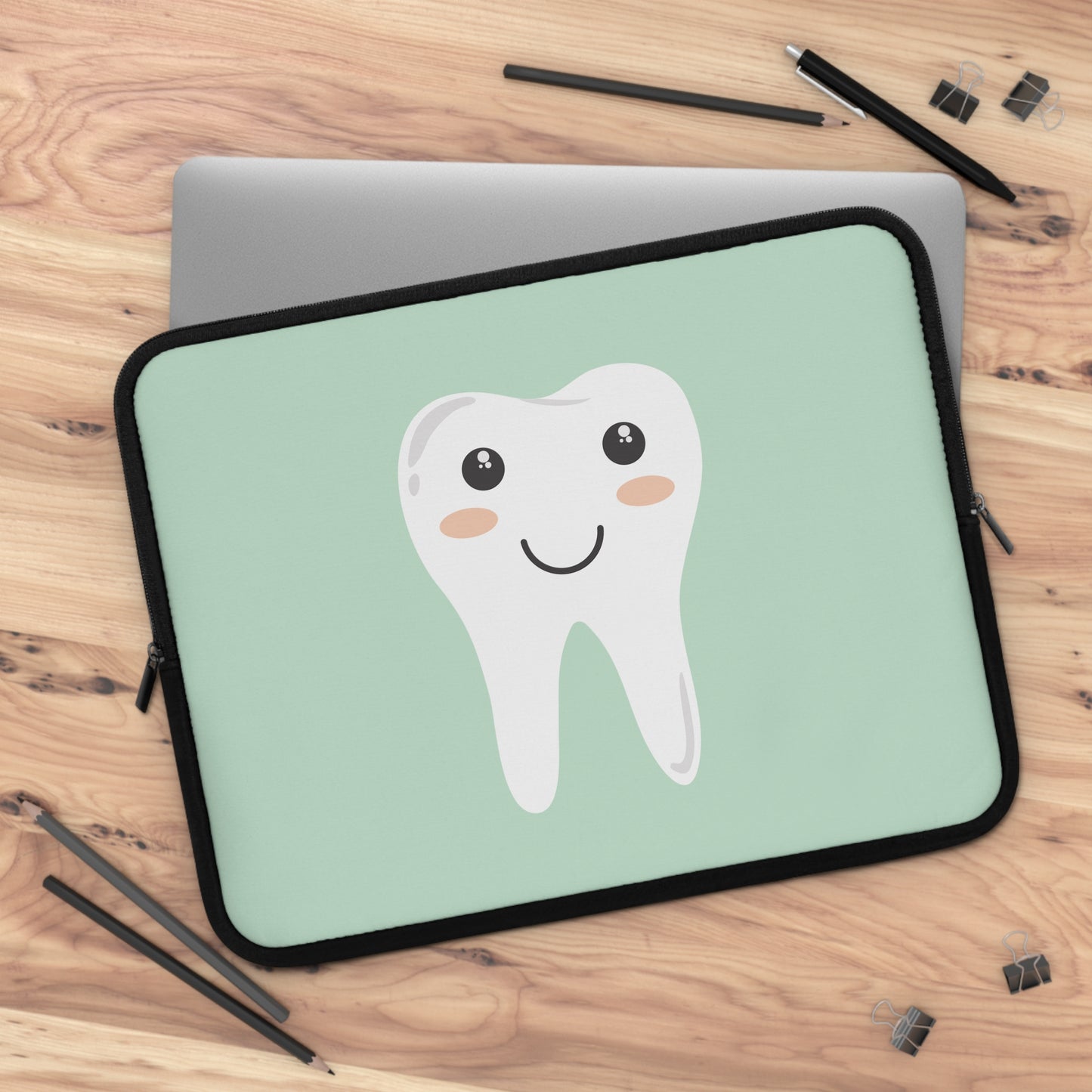 Cute Cartoon Tooth | Fun Laptop Sleeve for Creative Minds & Positive Smiles