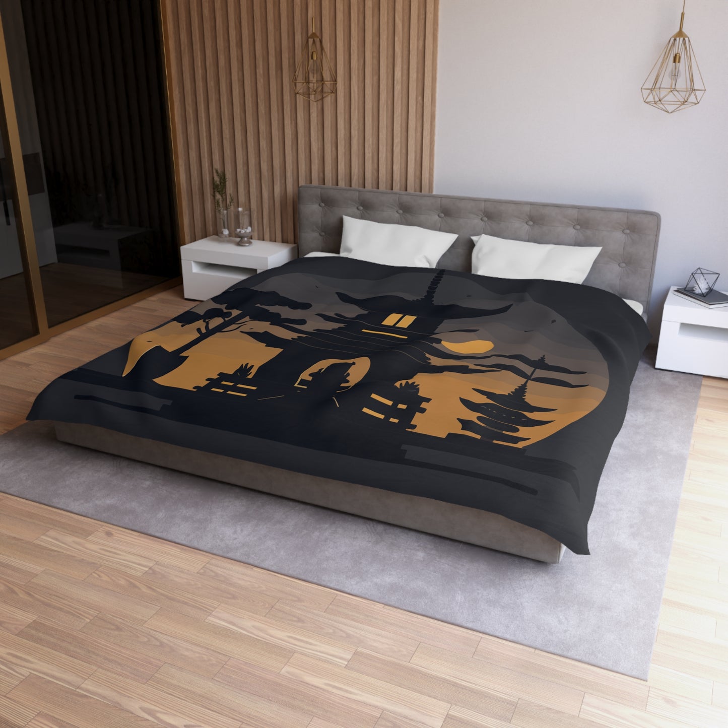“Tibetan Light” Duvet Cover | A Sanctuary of Calm and Sleep