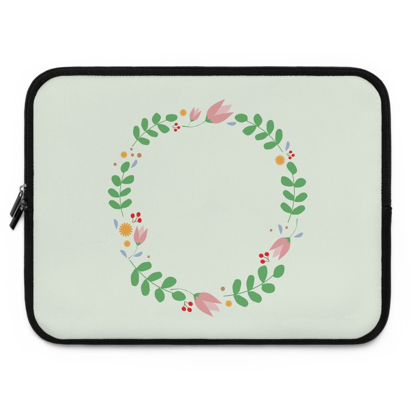 Floral Frame Delight | Elegant Decorative Flower Laptop Sleeve