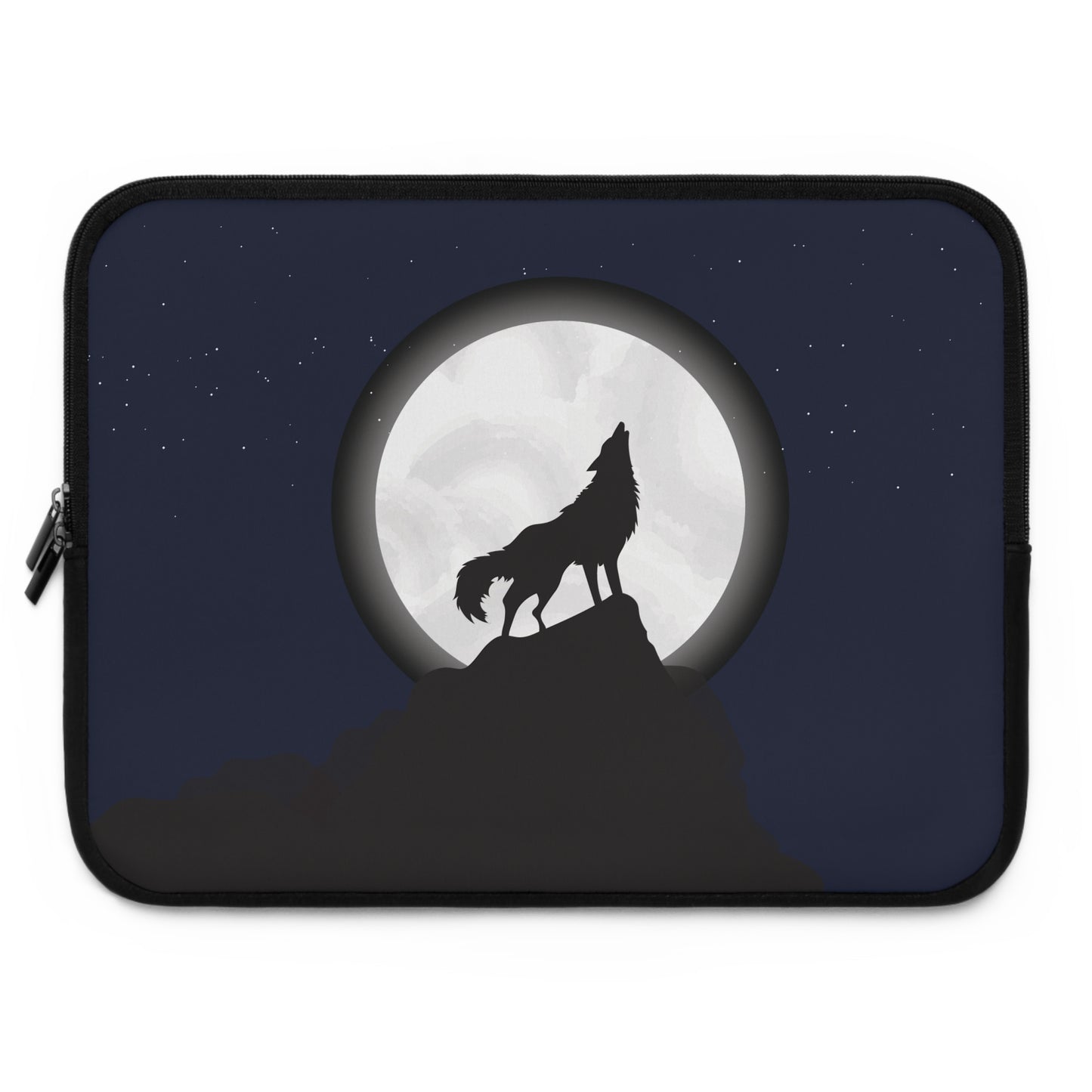 Moonlit Wolf Spirit | Wolf on Mountain Laptop Sleeve