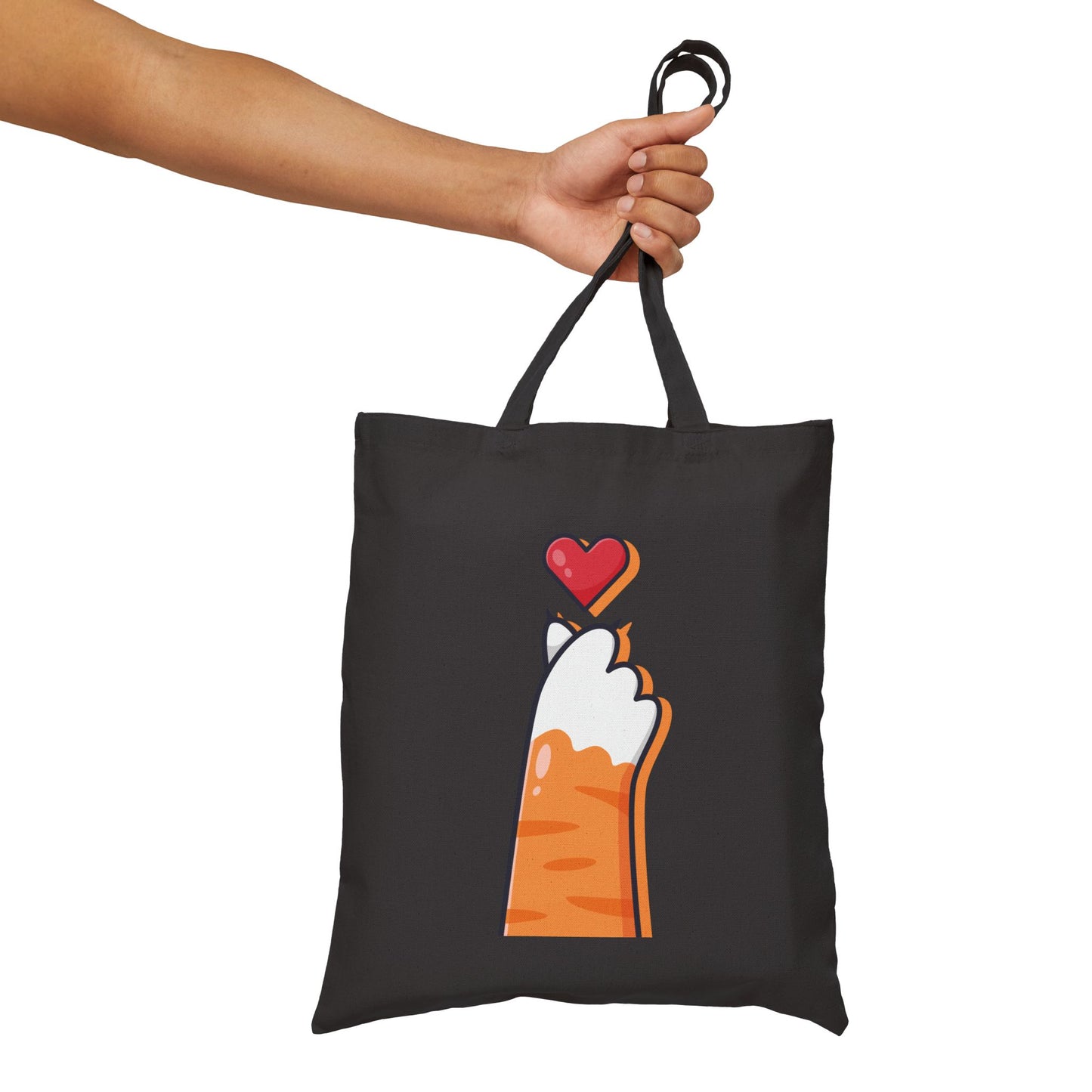 Cotton Canvas Tote Bag | Cat Paw of Love