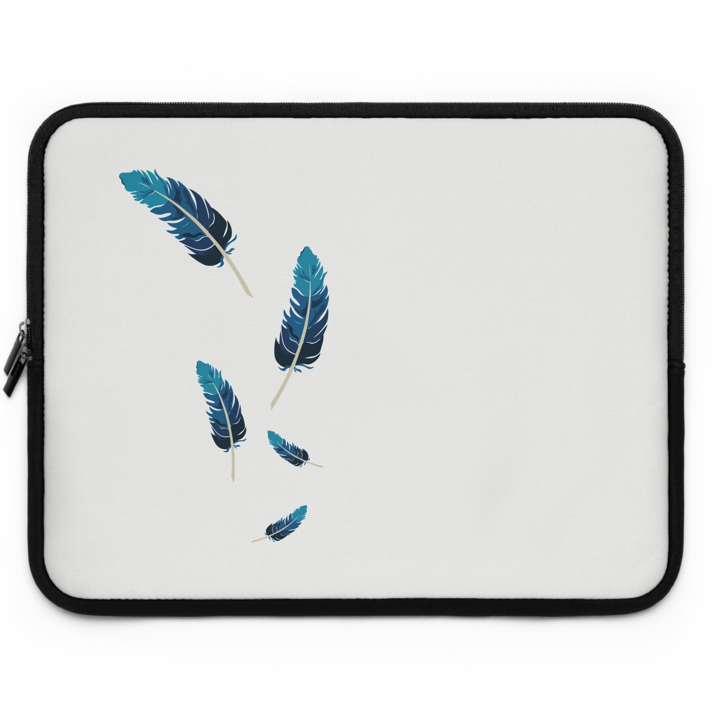 Falling Feather Mood | Artistic Feather Design Laptop Sleeve with Soft Aesthetic