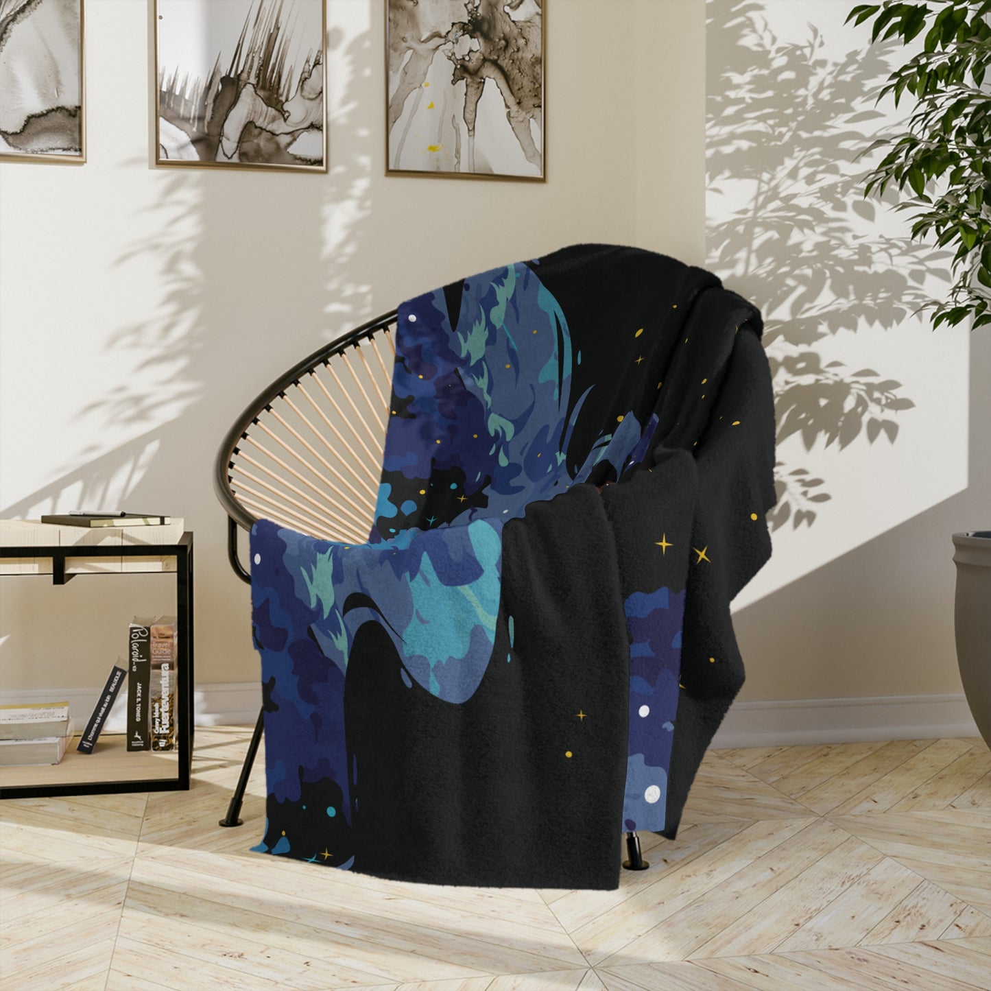 Premium Velveteen Microfiber Blanket | Girl Among the Stars