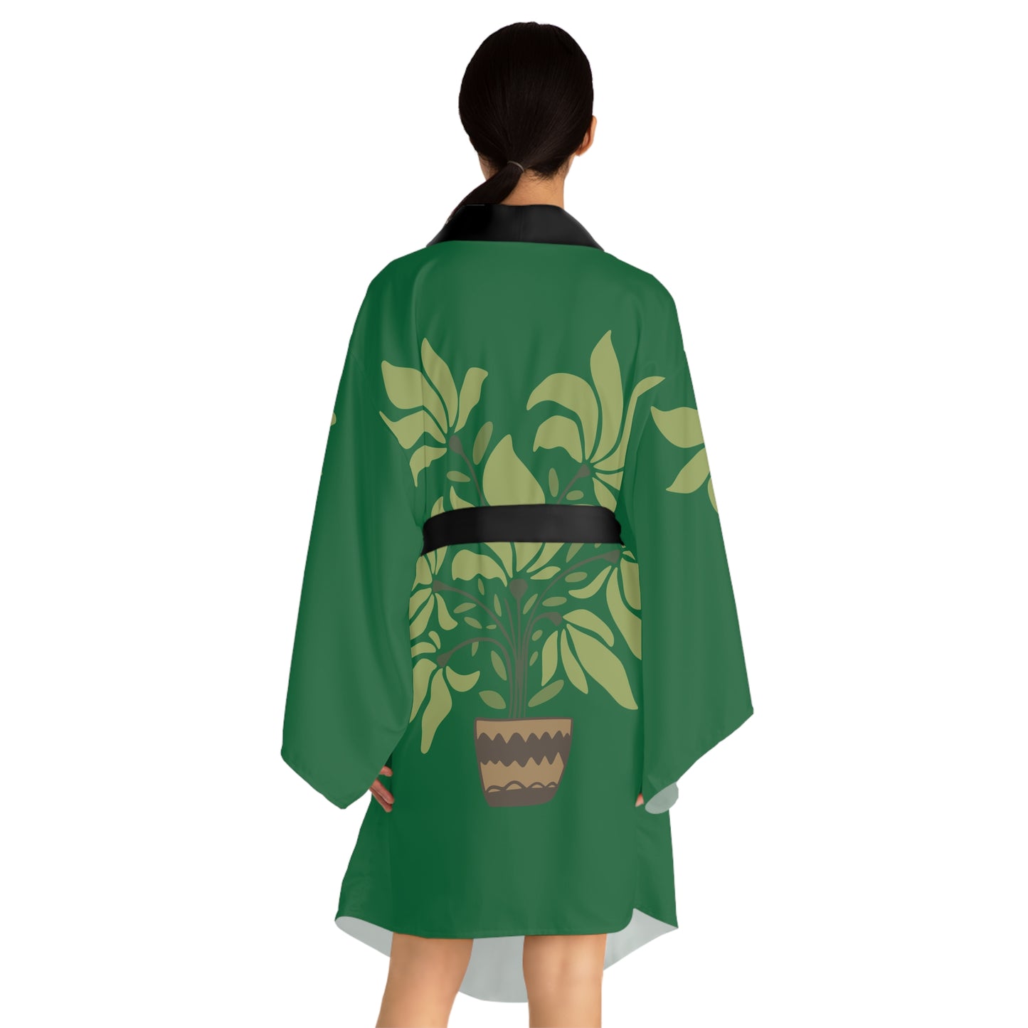 Unisex Long-Sleeve Kimono | Green Serenity