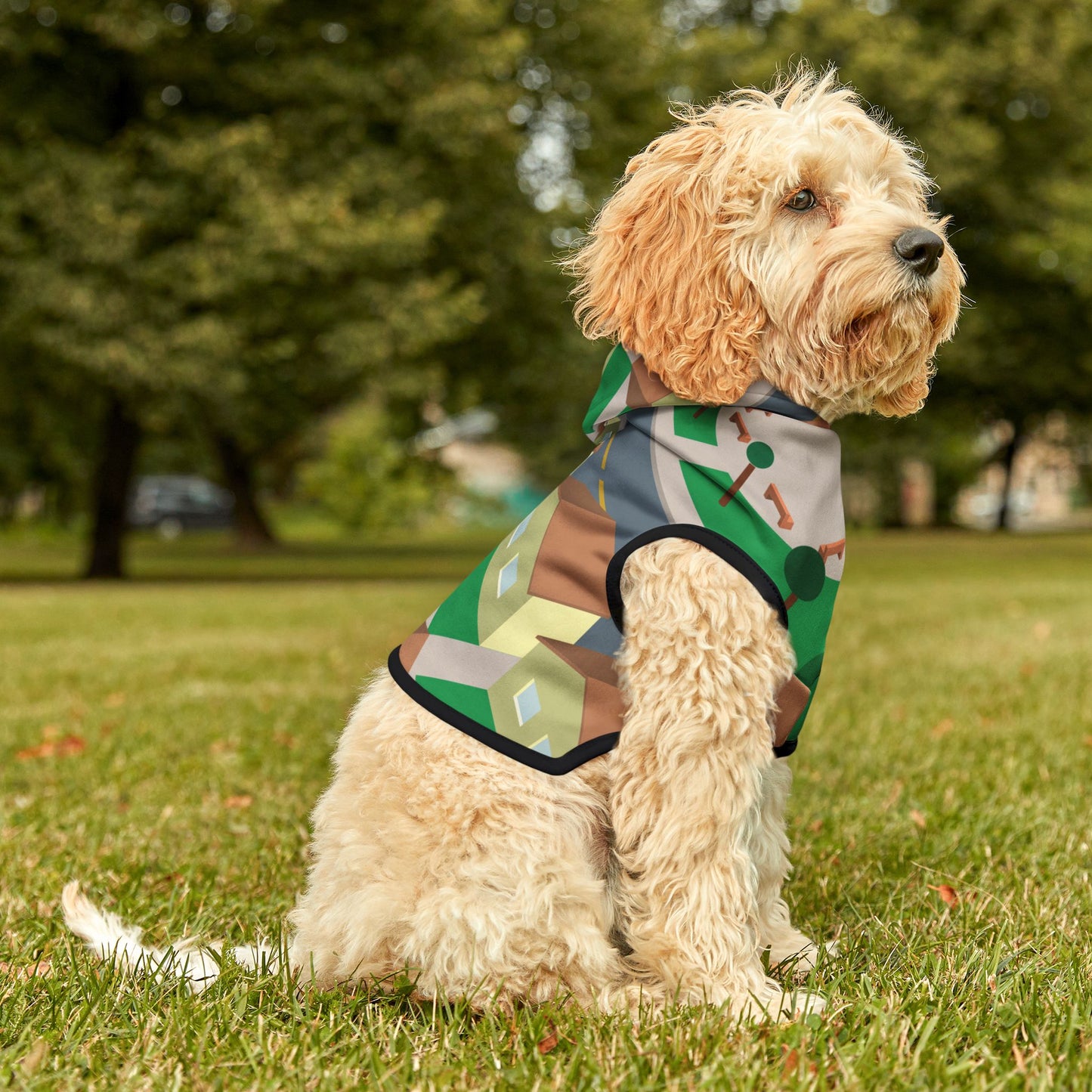 “Little Cityscape” Pet Hoodie | Urban Streetwear for Stylish Pets