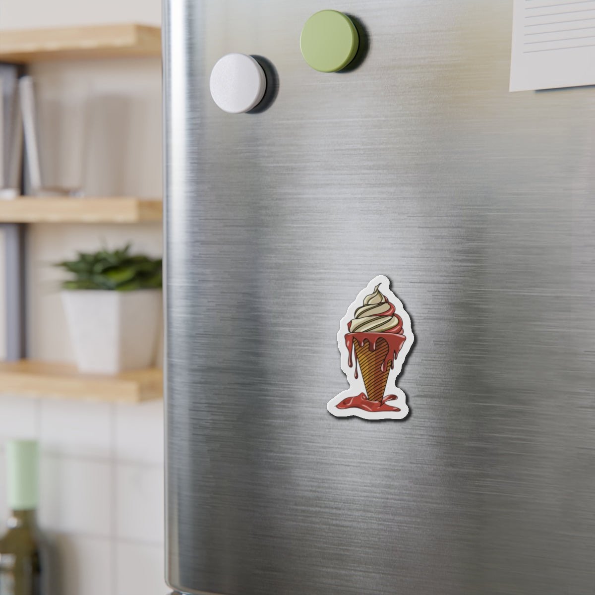 Die-Cut Magnet | Melting Ice Cream