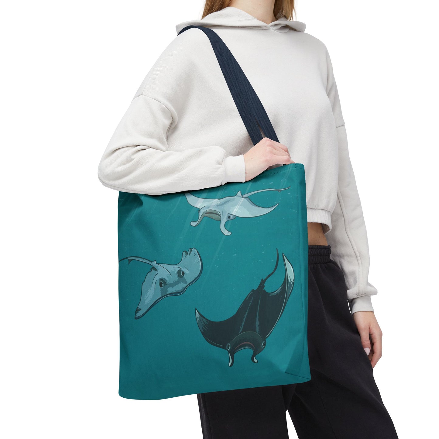 Ocean Stingray | Artistic Tote Bag Inspired by the Freedom of the Deep Blue Sea