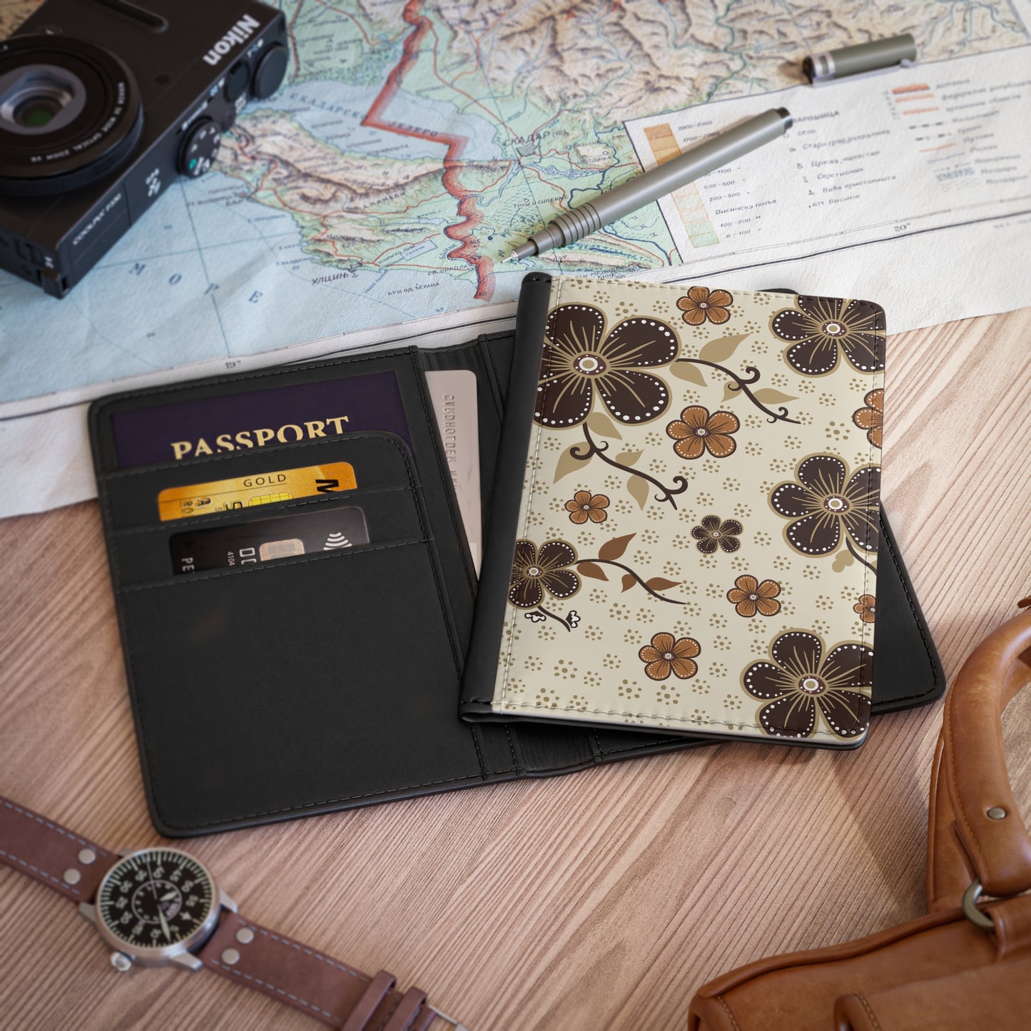 Tribal Blossom Journey | Ethnic Flower Passport Cover