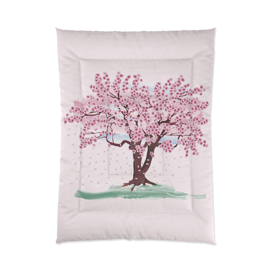 Spring Bloom | Comforter with Cherry Blossom Print